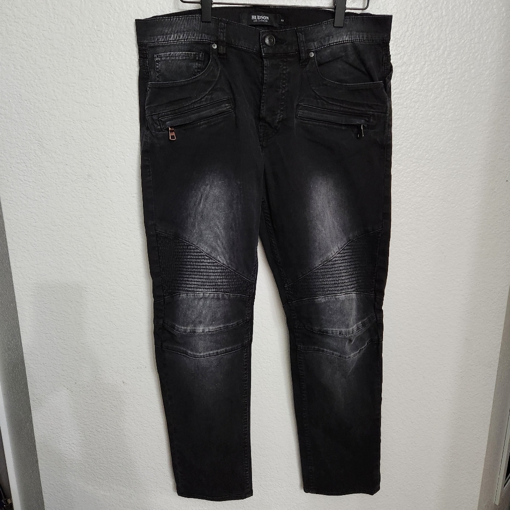 Hudson Blinder Biker Jeans Men's Size 33 Black Wash